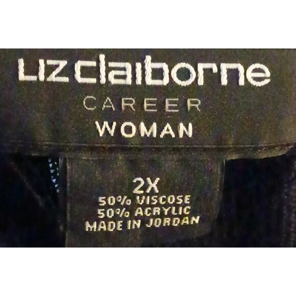 Liz Claiborne Women 2x Black Lightweight Open Front Long Sleeve Cardigan - Picture 3 of 4